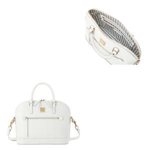 Saffiano Domed Zip Satchel