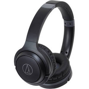 ATH-S200BT Wireless On-Ear Headphones with Built-In Mic (Black)