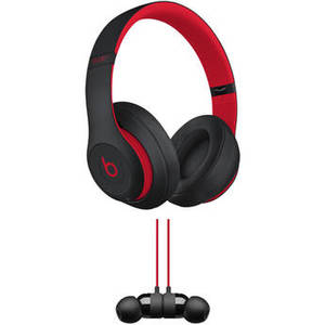 Studio3 Wireless Noise-Canceling Headphones with urBeats3 Kit (Defiant Black/Red, 3.5mm)