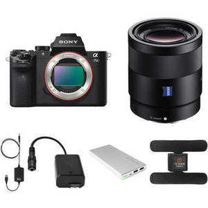 Alpha a7 II Mirrorless Digital Camera with 55mm Lens and Tethered Power Kit