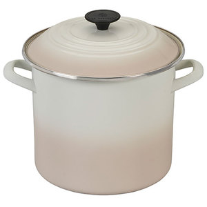 8qt Enamel on Steel Covered Stockpot Meringue