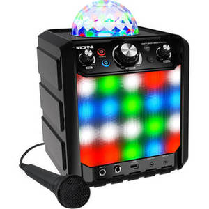 Party Rocker Effects Bluetooth Speaker with Light Show and Microphone (Black)