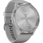 vivomove 3 Hybrid Smartwatch (44mm, Silver Stainless Steel Bezel/Powder Gray Case, Silicone Band)