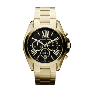 Unisex Bradshaw Gold-Tone Watch Black Dial
