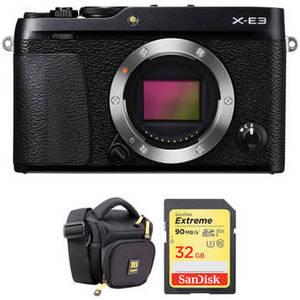 X-E3 Mirrorless Digital Camera with Accessories Kit (Body Only, Black)