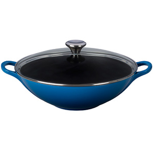 5qt Enameled Cast Iron Wok Marseille