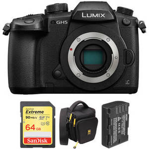 Lumix DC-GH5 Mirrorless Micro Four Thirds Digital Camera with Accessories Kit