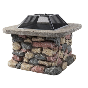 Stone Look Wood Burning Fire Pit