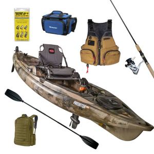 Predator PDL Fishing/Hunting Pedal-Driven Kayak & Accessories Package - Green Camo