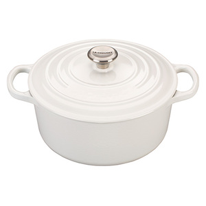 3.5qt Signature Cast Iron Round Dutch Oven White