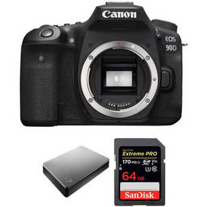 EOS 90D DSLR Camera Body with Storage Kit