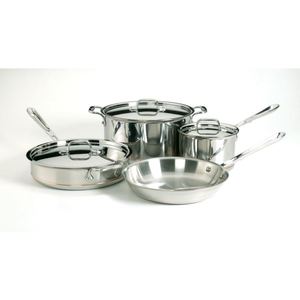 Copper-Core Stainless Steel 7-Piece Cookware Set