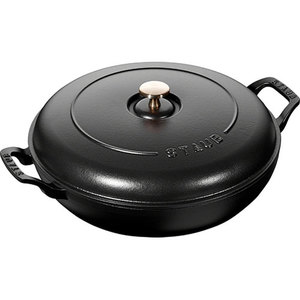 3.5qt Cast Iron Braiser Matte Black