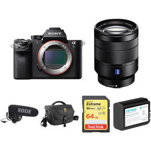 Alpha a7S II Mirrorless Digital Camera with 24-70mm f/4 Lens, Mic, and Accessories Kit