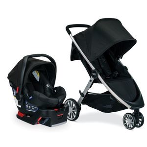 B-Lively 3-Wheel Stroller/B-Safe 35 Infant Car Seat Travel System - Raven