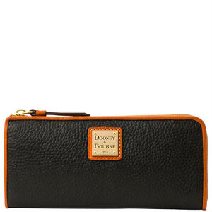 Pebble Grain Zip Clutch