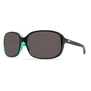 Ladies Riverton Shiny Black & Kiwi Sunglasses w/ 580P Lens