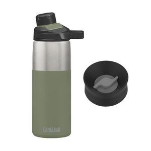 Chute Mag 20oz/.6L Vacuum Insulated Bottle plus Hot Cap Accessory - Olive