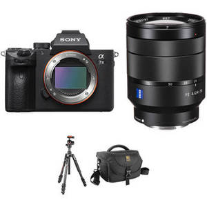 Alpha a7 III Mirrorless Digital Camera with 24-70mm f/4 Lens and Tripod Kit