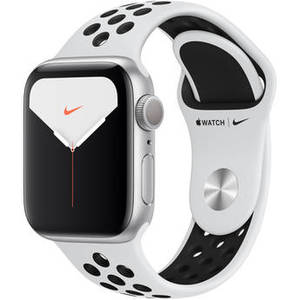 Watch Series 5 (Nike+/GPS Only, 40mm, Silver Aluminum, Pure Platinum/Black Nike Sport Band)
