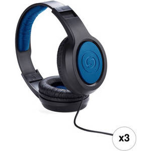 SR350 Over-Ear Stereo Headphones Kit (Special Edition Blue, 3-Pack)