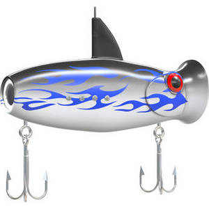Eco-Popper Video Fishing Lure (Gray Storm)