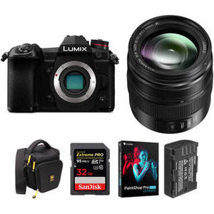 Lumix DC-G9 Mirrorless Micro Four Thirds Digital Camera with 12-35mm Lens and Accessories Kit