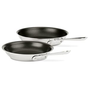 D3 Non-Stick Stainless Steel 2-Piece Fry Pan Set