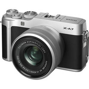X-A7 Mirrorless Digital Camera with 15-45mm Lens (Silver)