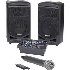 Expedition XP800 800W Portable PA System with Stage XPD1 Handheld Wireless Microphone System