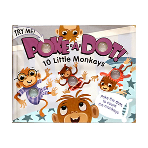 Poke-A-Dot: 10 Little Monkeys Book Ages 3+ Years