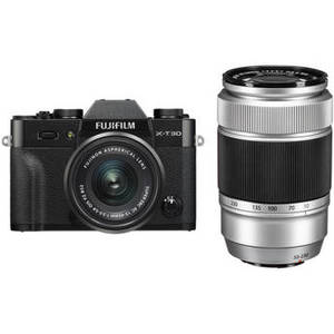 X-T30 Mirrorless Digital Camera with 15-45mm and 50-230mm Lenses Kit (Black/Silver)