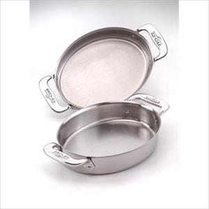 Specialty Stainless Steel 7" Oval Bakers - Set of Two