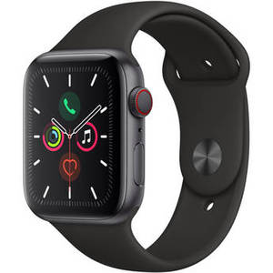 Watch Series 5 (GPS + Cell, 44mm, Space Gray Aluminum, Black Sport Band)