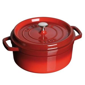 Cast Iron 4 Qt. Round Cocotte - Cherry