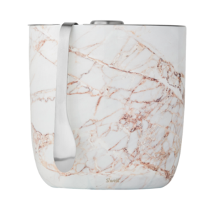S'well 68 oz Calacatta Gold Ice Bucket with Tongs