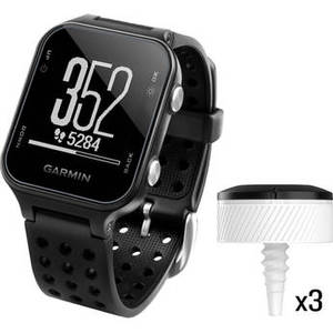 Approach S20 Golf Watch & CT10 Sensors Kit (Black, 3 Sensors)
