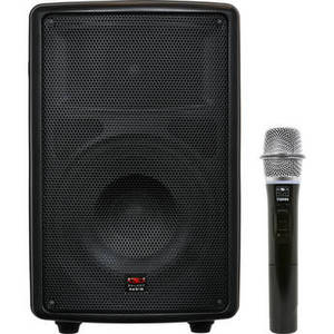 TQ8-40H0N Traveler Quest 8" Speaker with Wireless Handheld Microphone