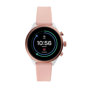 Ladies Fossil Q Sport Gen 4 HR Smartwatch Pink Silicone