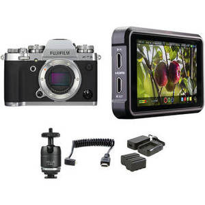 X-T3 Mirrorless Digital Camera with Ninja V Kit (Silver)