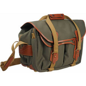 335 Shoulder Bag (FiberNyte, Sage with Tan Leather Trim)
