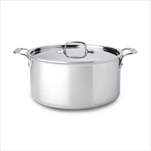 D3 Stainless Steel 8 Qt. Stock Pot with Lid