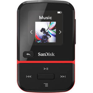 32GB Clip Sport Go Wearable MP3 Player (Red)