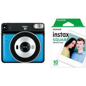 INSTAX SQUARE SQ6 Instant Film Camera with Film Kit (Metallic Blue)