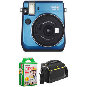 INSTAX Mini 70 Instant Film Camera Basic Kit (Island Blue)
