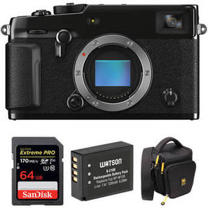 X-Pro3 Mirrorless Digital Camera Body with Accessories Kit (Black)