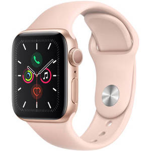 Watch Series 5 (GPS Only, 40mm, Gold Aluminum, Pink Sand Sport Band)