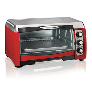 6-Slice/12" Pizza ensemble Toaster Oven Red
