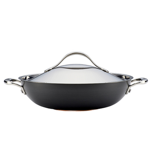 12" Covered Wok Gray
